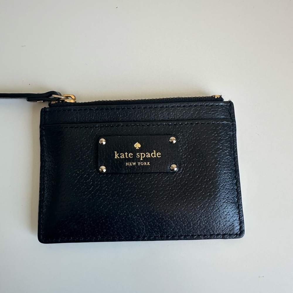 Kate Spade Black Leather Wristlet